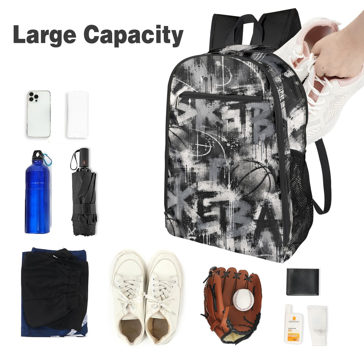 Concrete Backpack - Large Grey/Black