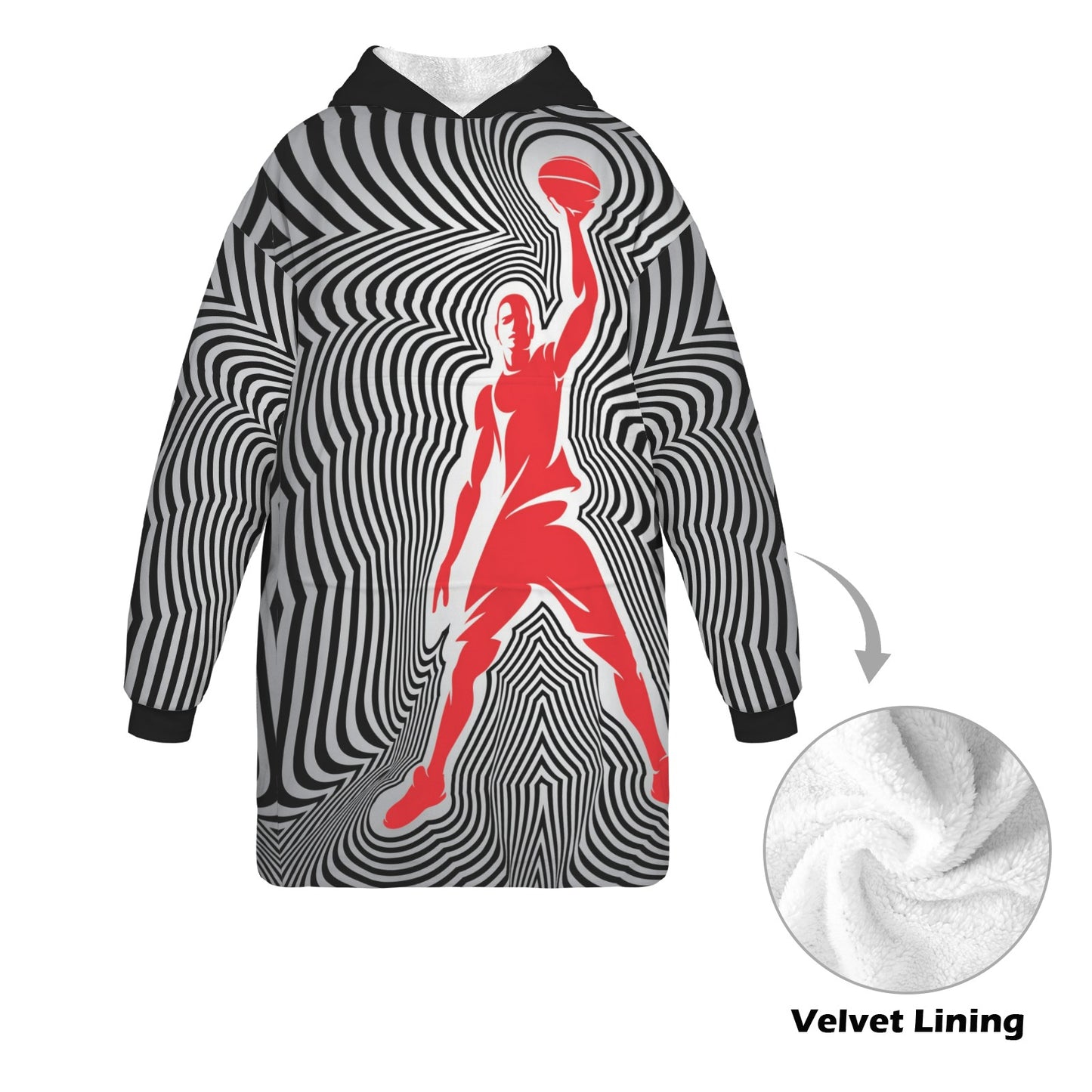 "Vibes" Basketball Hoodie Blanket