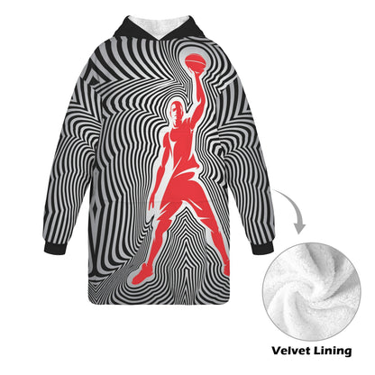 "Vibes" Basketball Hoodie Blanket