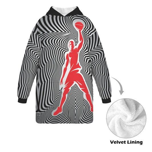 "Vibes" Basketball Hoodie Blanket