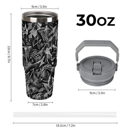 Crown Graffiti Tumbler - Black