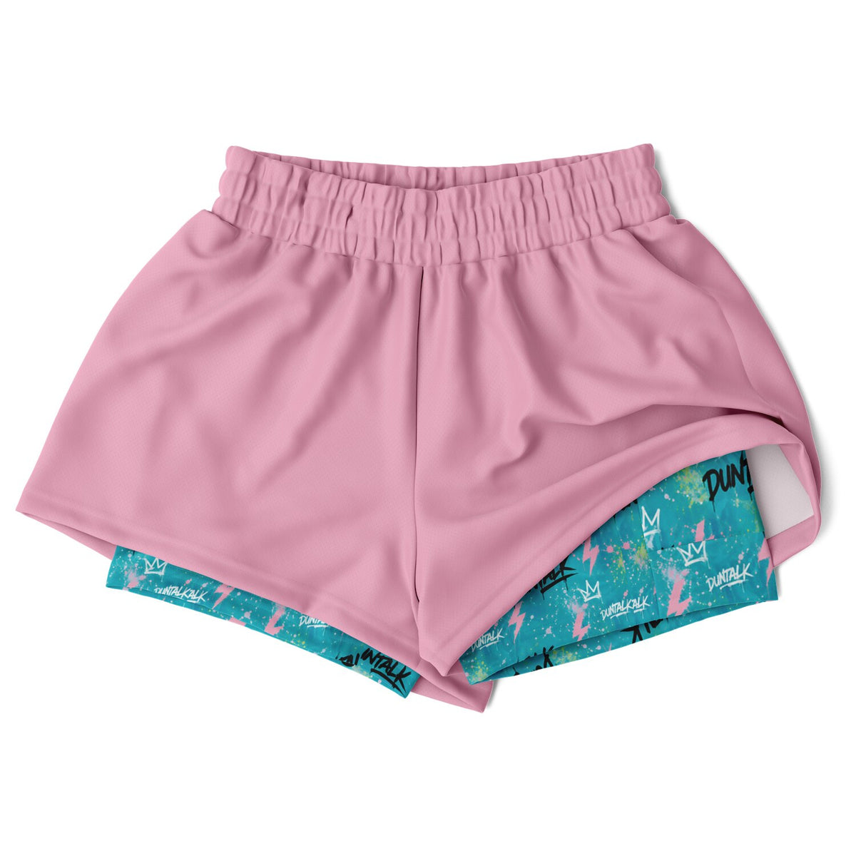 No Off Season 2 in 1 Womens Shorts Reverse Pink