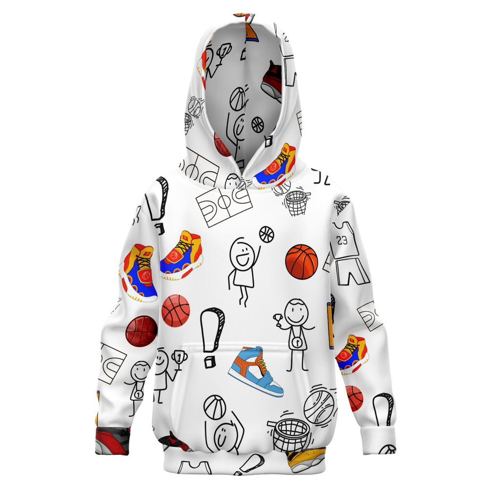 Streetball Youth Basketball Hoodie - White