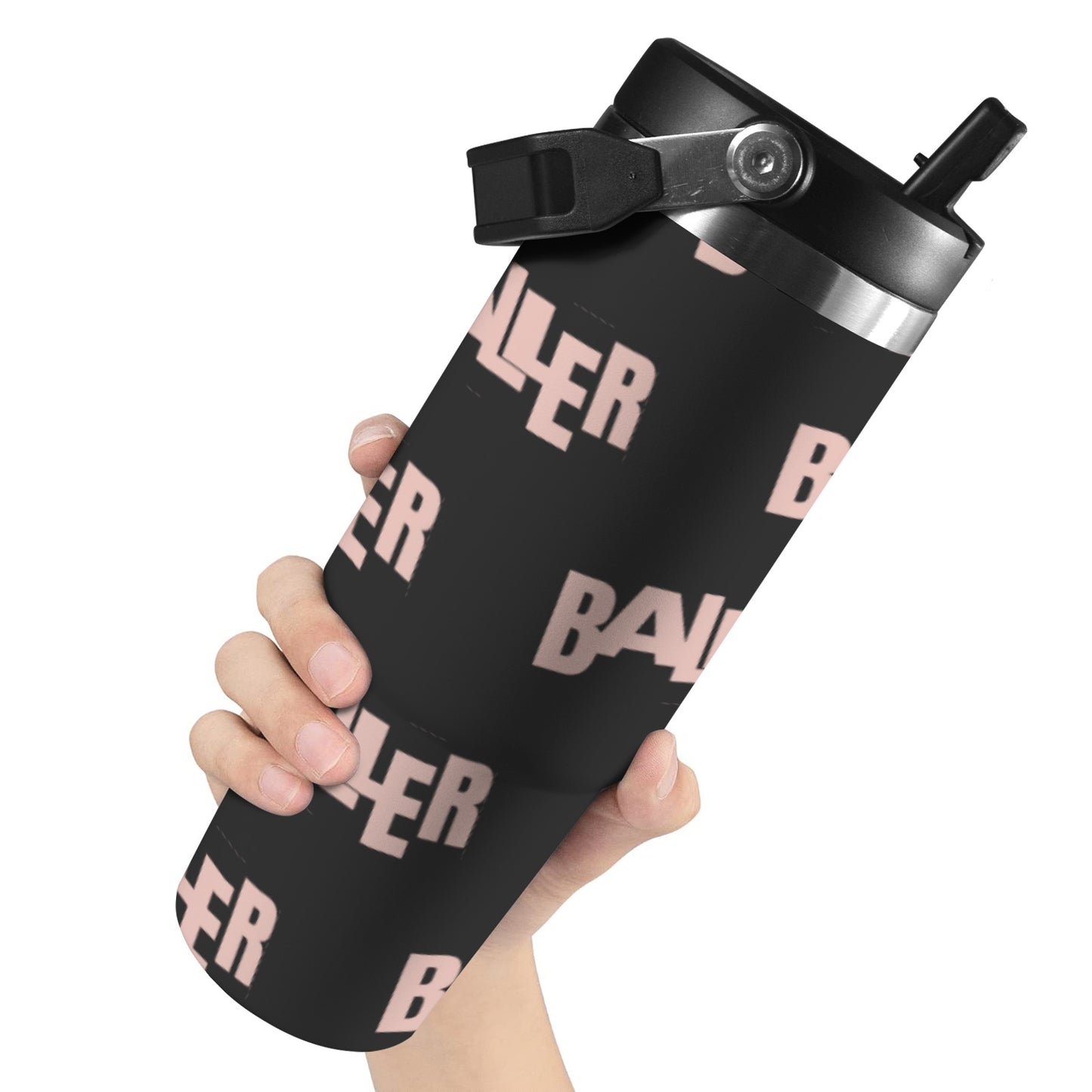Insulated Water Bottle - Baller Black