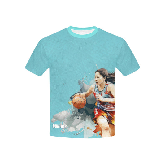 "Paint" Youth Basketball T-shirt - Teal