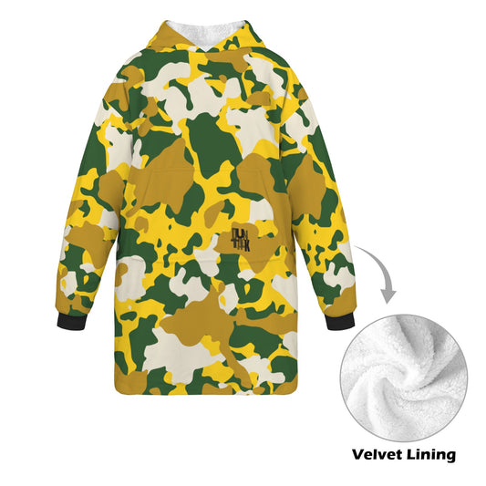 "Bench Mob" Basketball Hoodie Blanket - Green