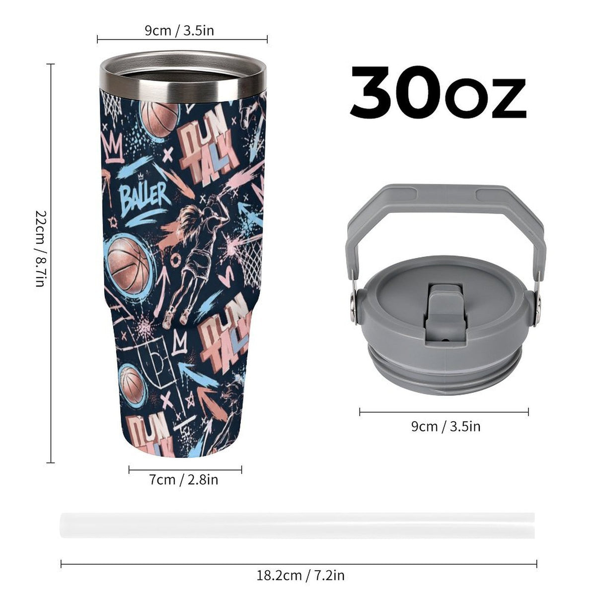Sketchbook Tumbler - Navy/Pink