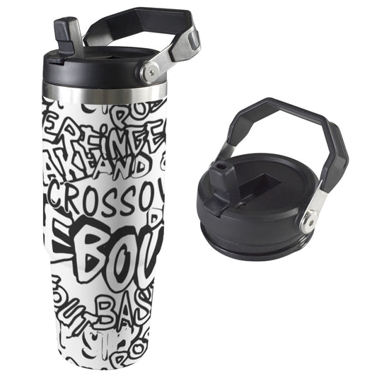 Insulated Water Bottle - Ball All Day White