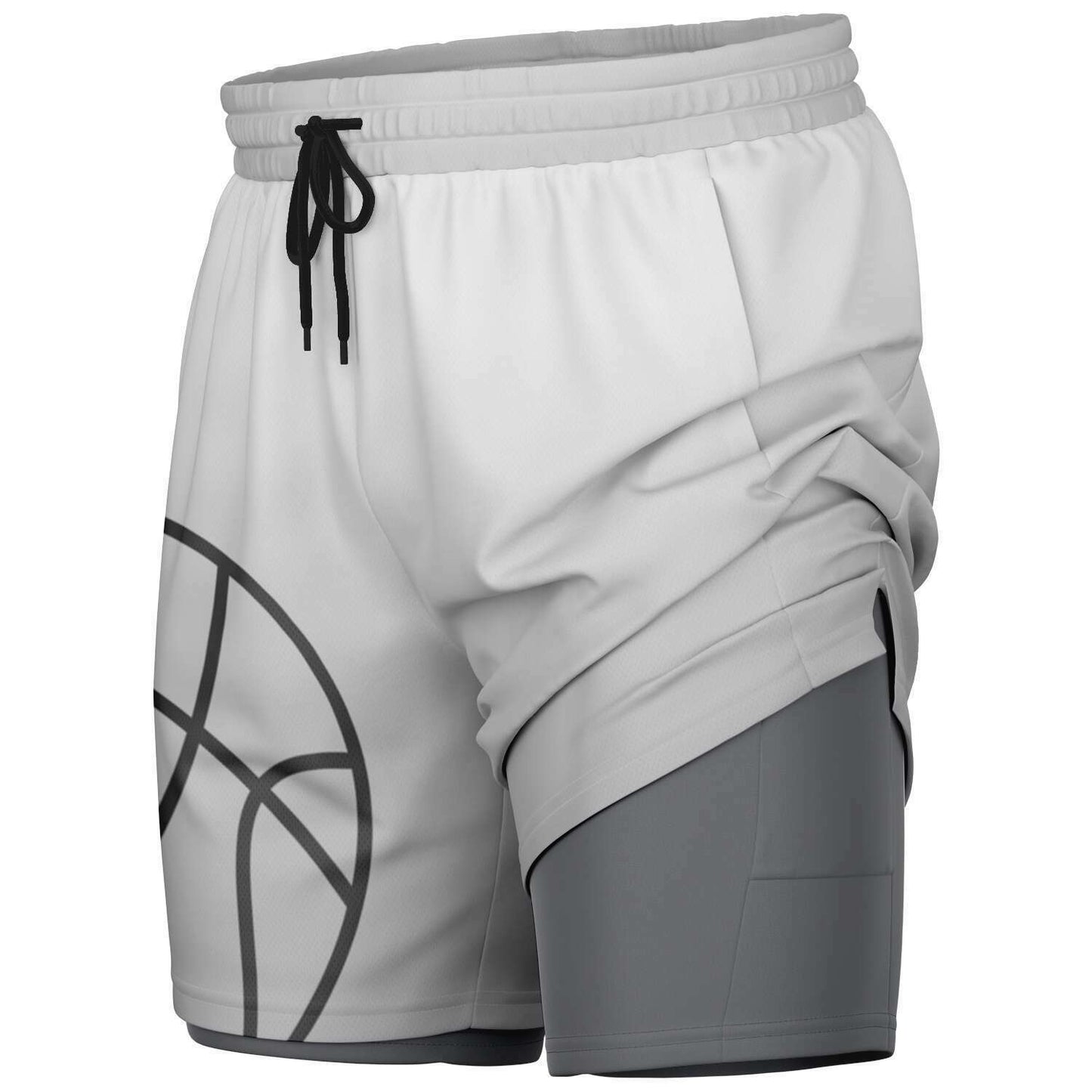 Duntalk "Doodle" Men's 2-in-1 Shorts - Grey