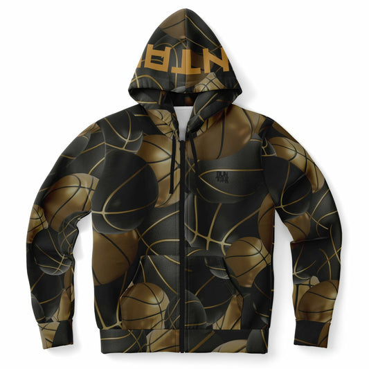 Duntalk "Black Top" Basketball Zip-Up Hoodie - Black