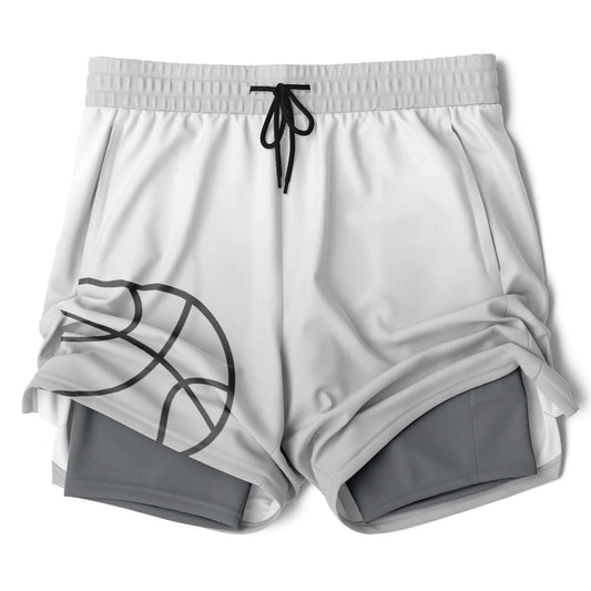 Duntalk "Doodle" Men's 2-in-1 Shorts - Grey Subliminator