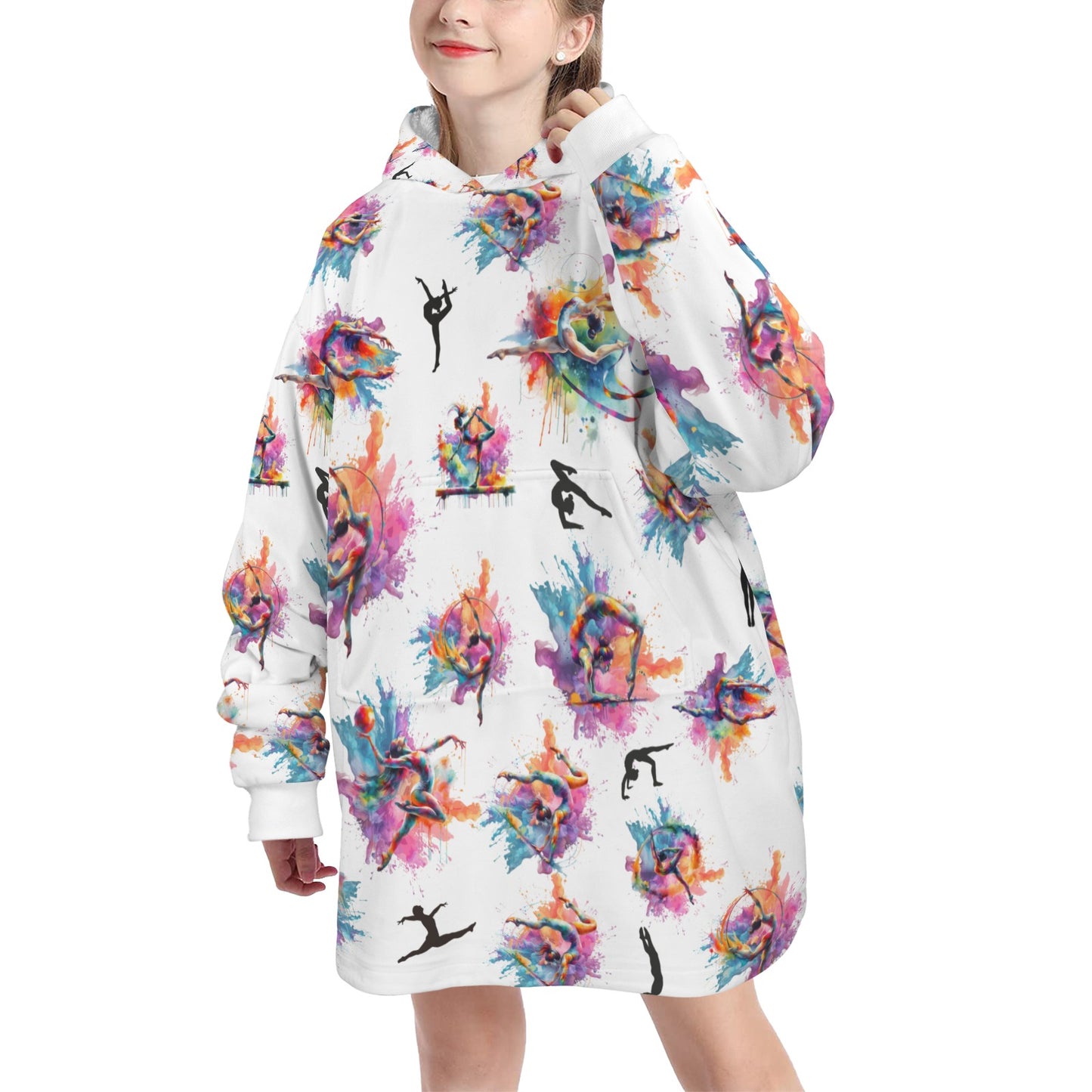 Custom Personalized Hoodie Blanket - Gymnastics