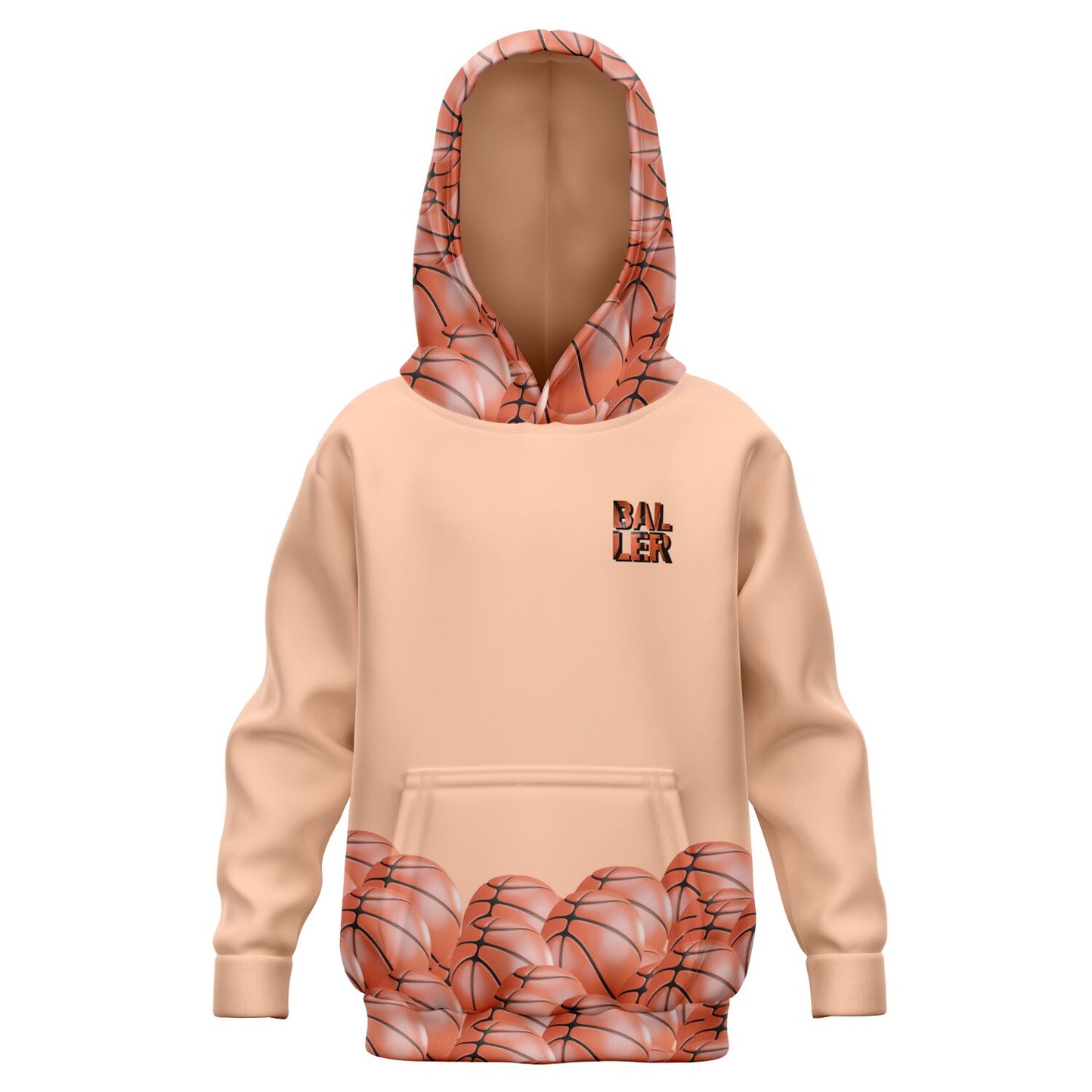 "All Net" Basketball Youth Hoodie - Clay