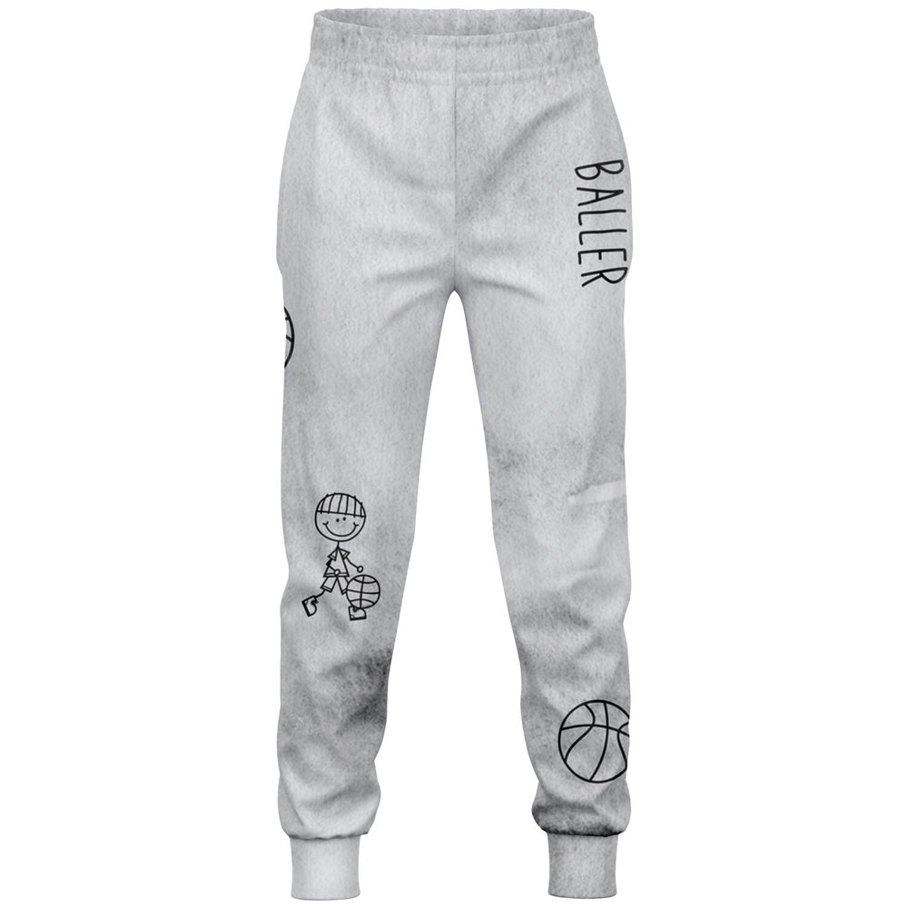 Duntalk "Doodle" Basketball Youth Jogger - Grey Subliminator