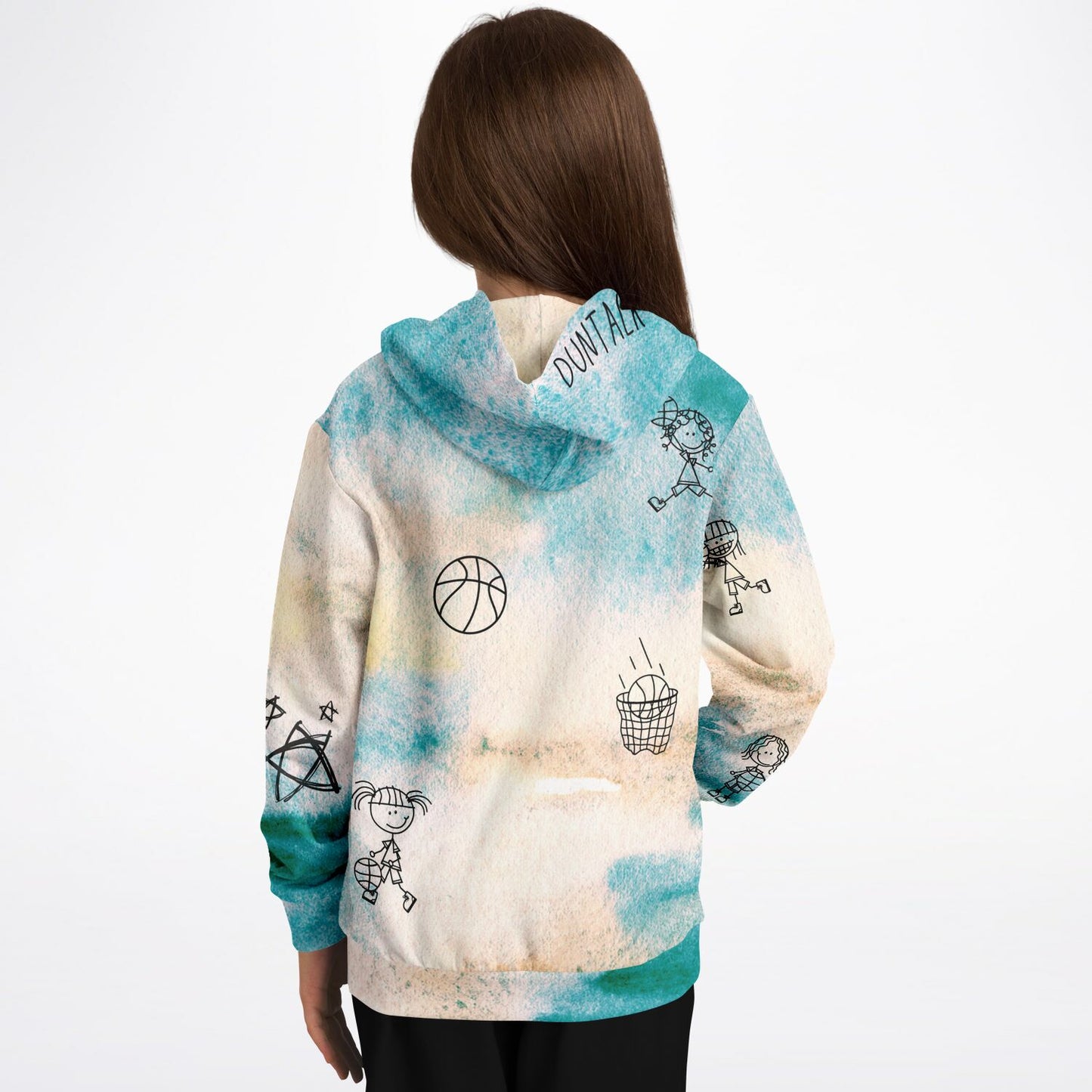 Duntalk "Doodle" Basketball Hoodie - Blue