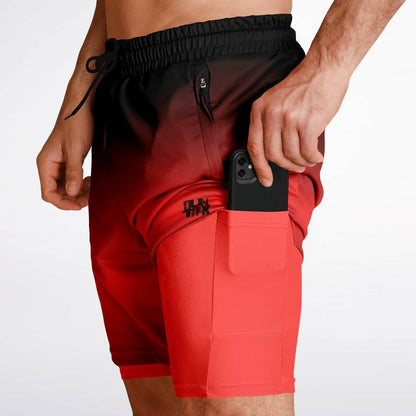 Blender Men's 2-in-1 Shorts - Red