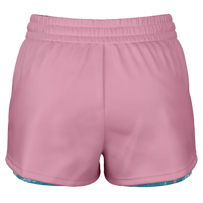 No Off Season 2 in 1 Womens Shorts Reverse Pink