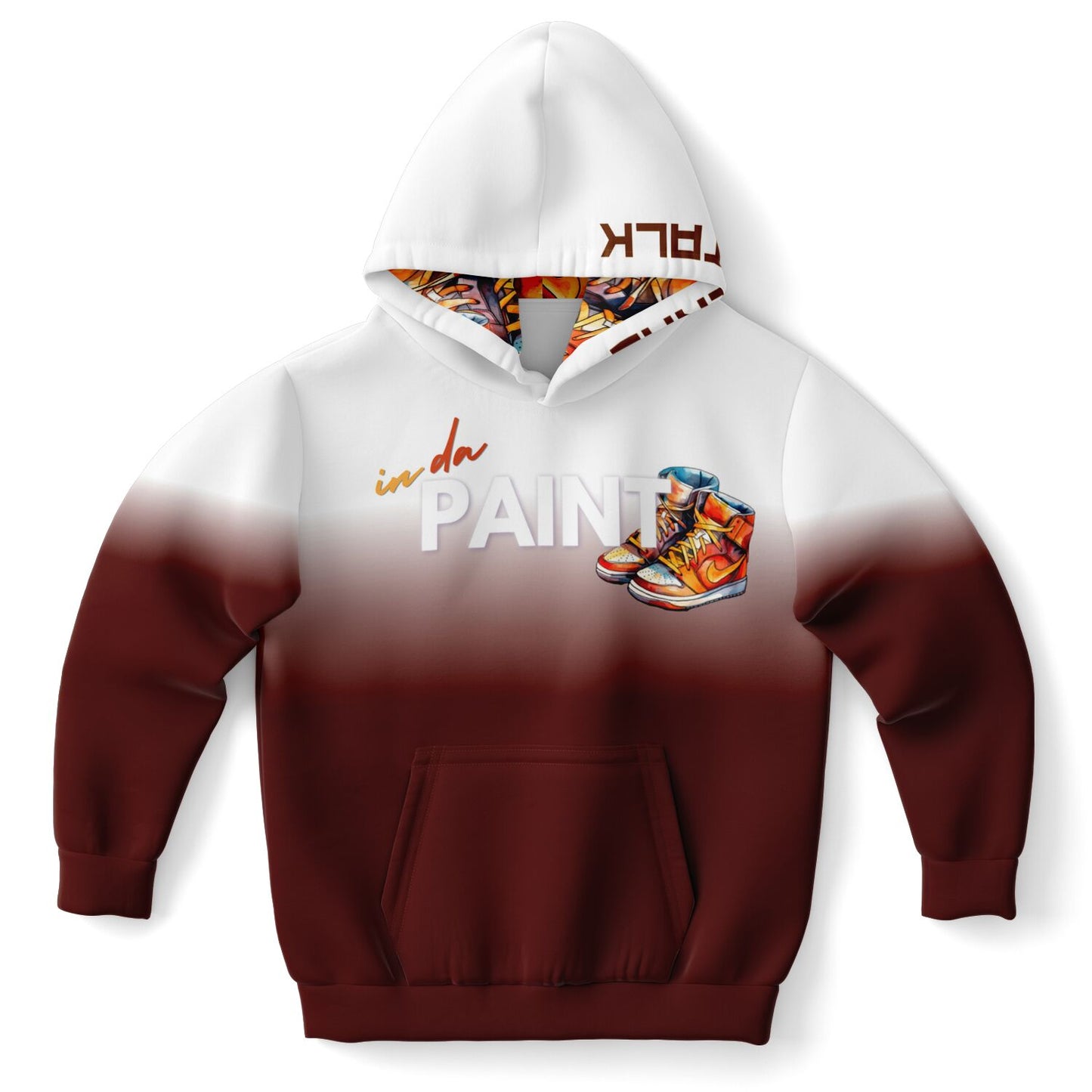 "Fade" Youth Hoodie Burgundy