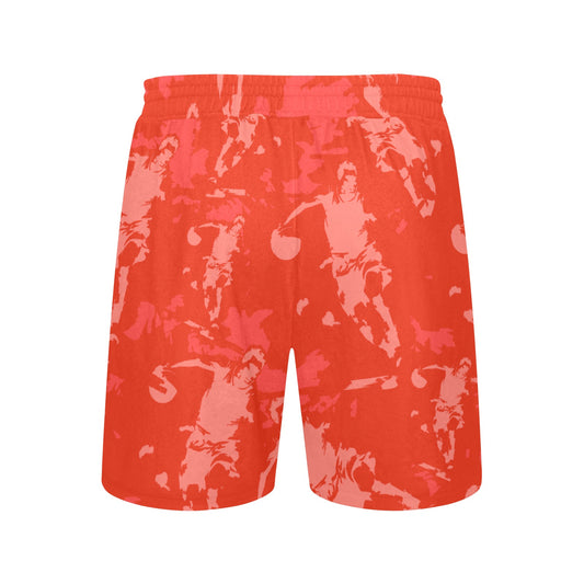 Shifted Mid Shorts - Red