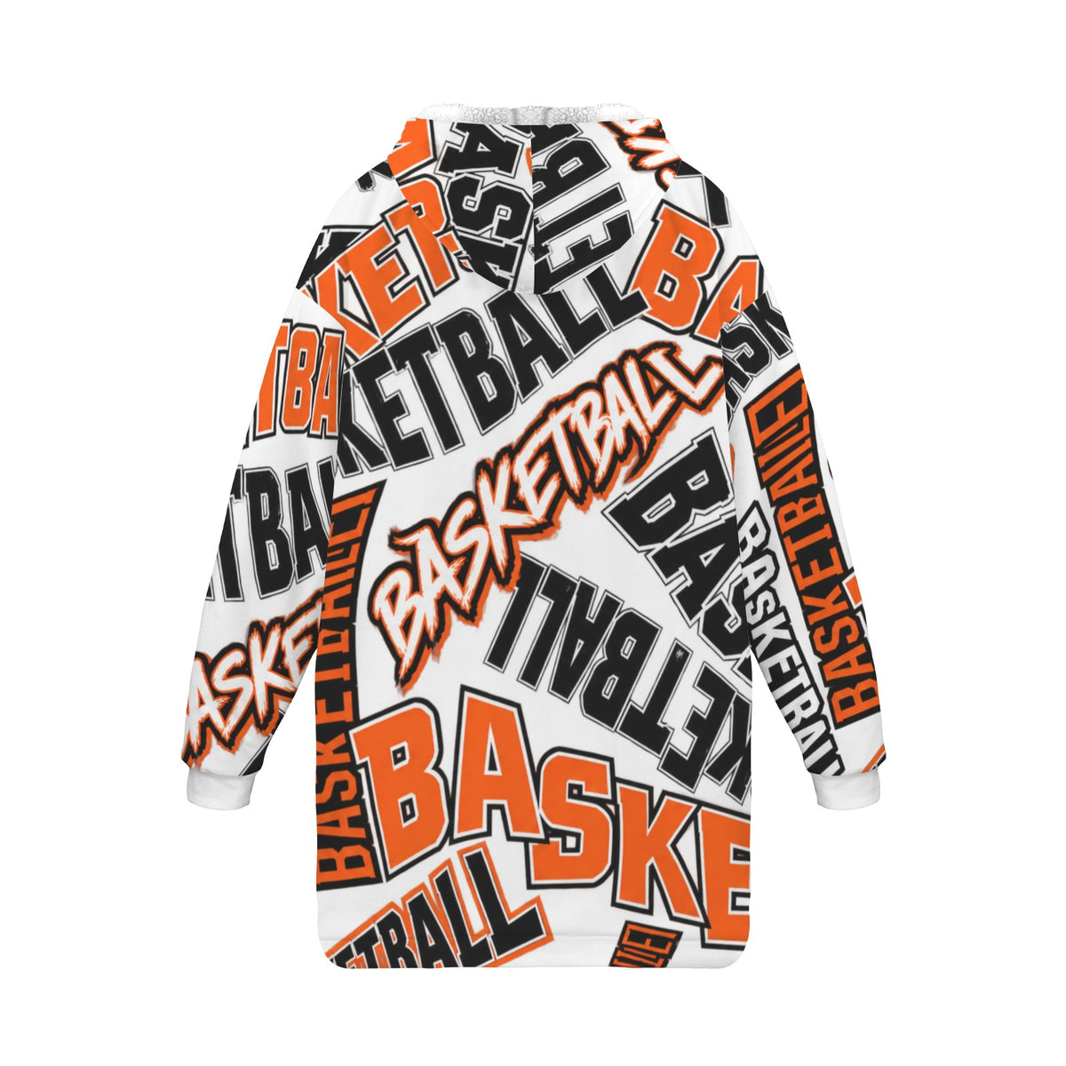 All Caps Blanket Hoodie - White/Orange