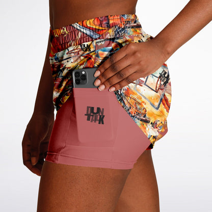 Paint Women's 2-in-1 Shorts Reverse