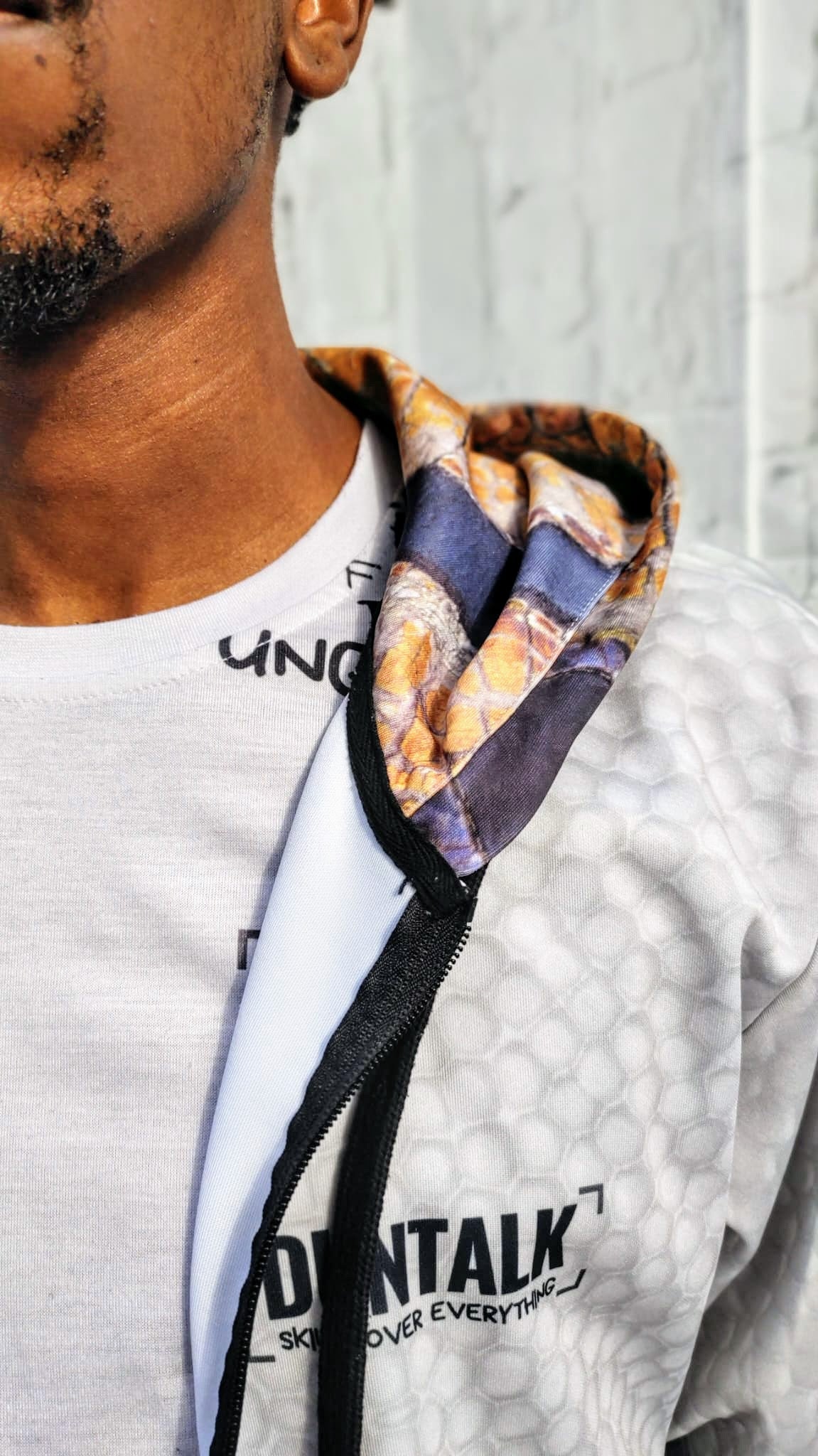 "Leather" Basketball Athletic Zip-Up Hoodie