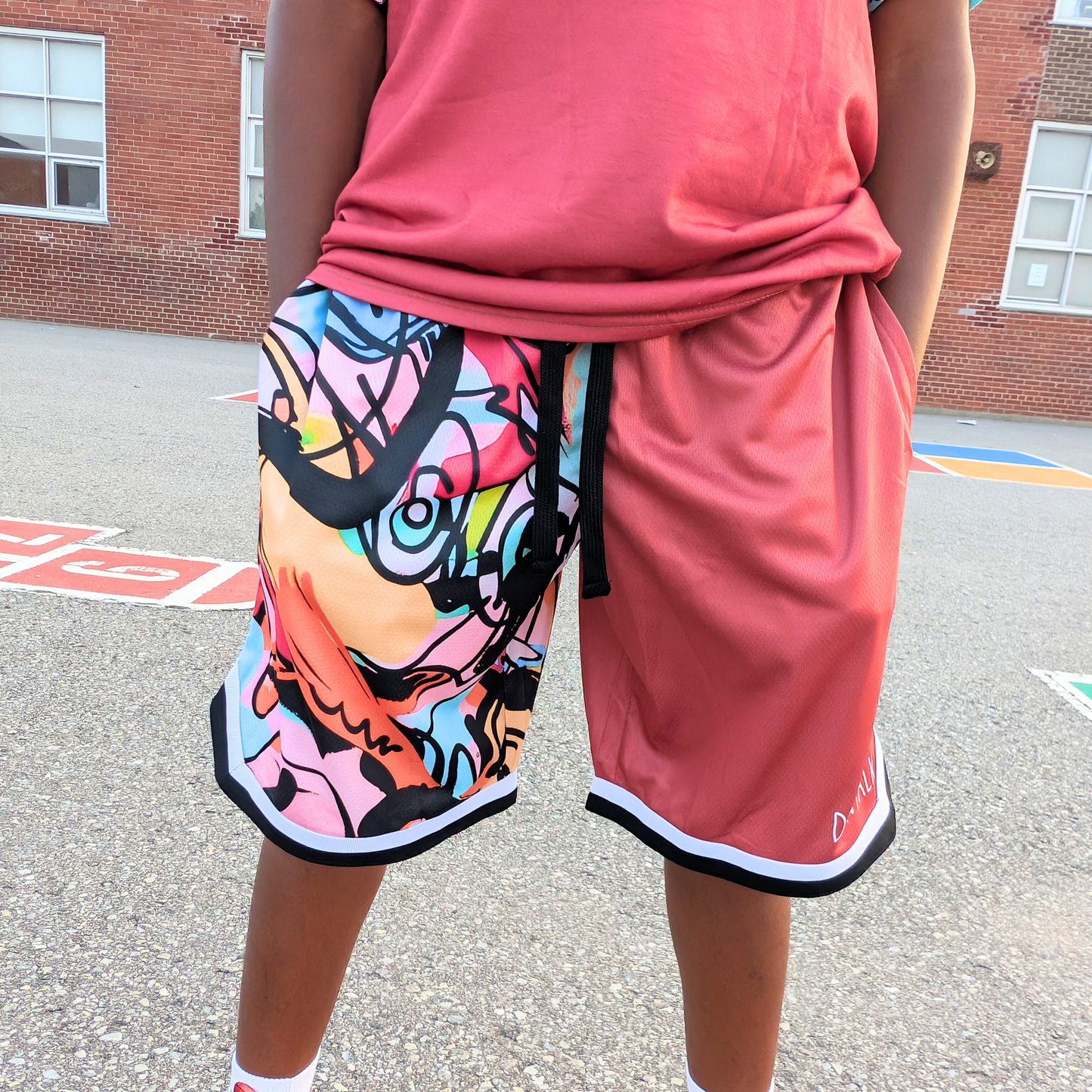 "One Stop" Basketball Classic Shorts - Mauve