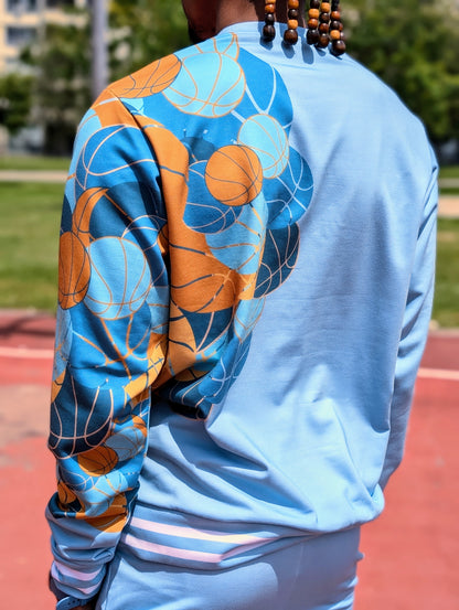 Duntalk "From The Logo" Basketball Sweatshirt - Blue Subliminator