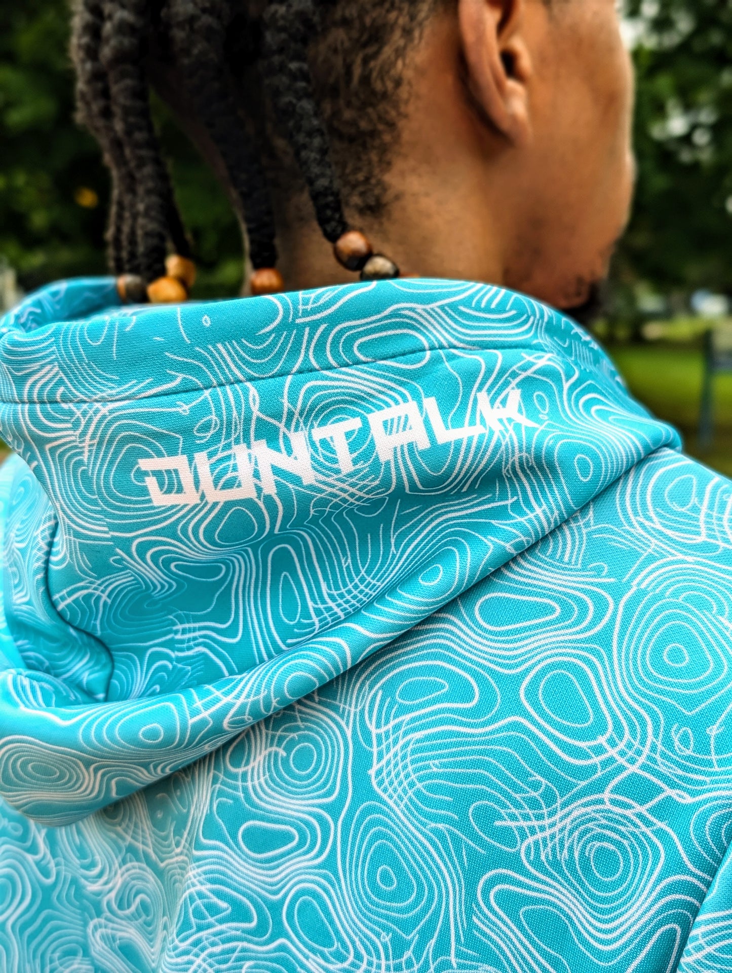 Duntalk "Splash" Basketball Zip-Up Hoodie - Aqua