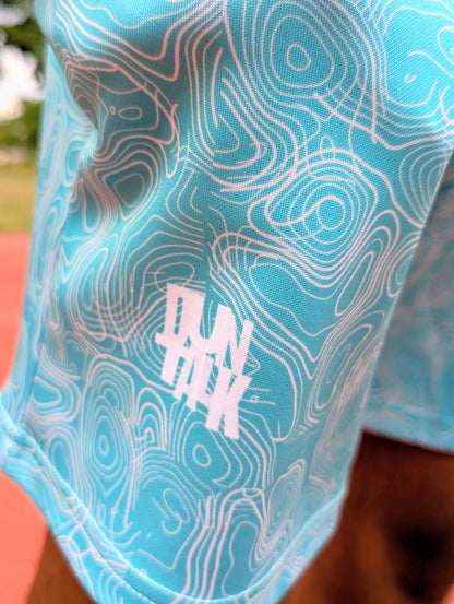 "Splash" Basketball Mid Shorts - Turq