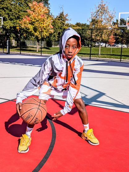 "Head Top" Men's Basketball Hoodie - White