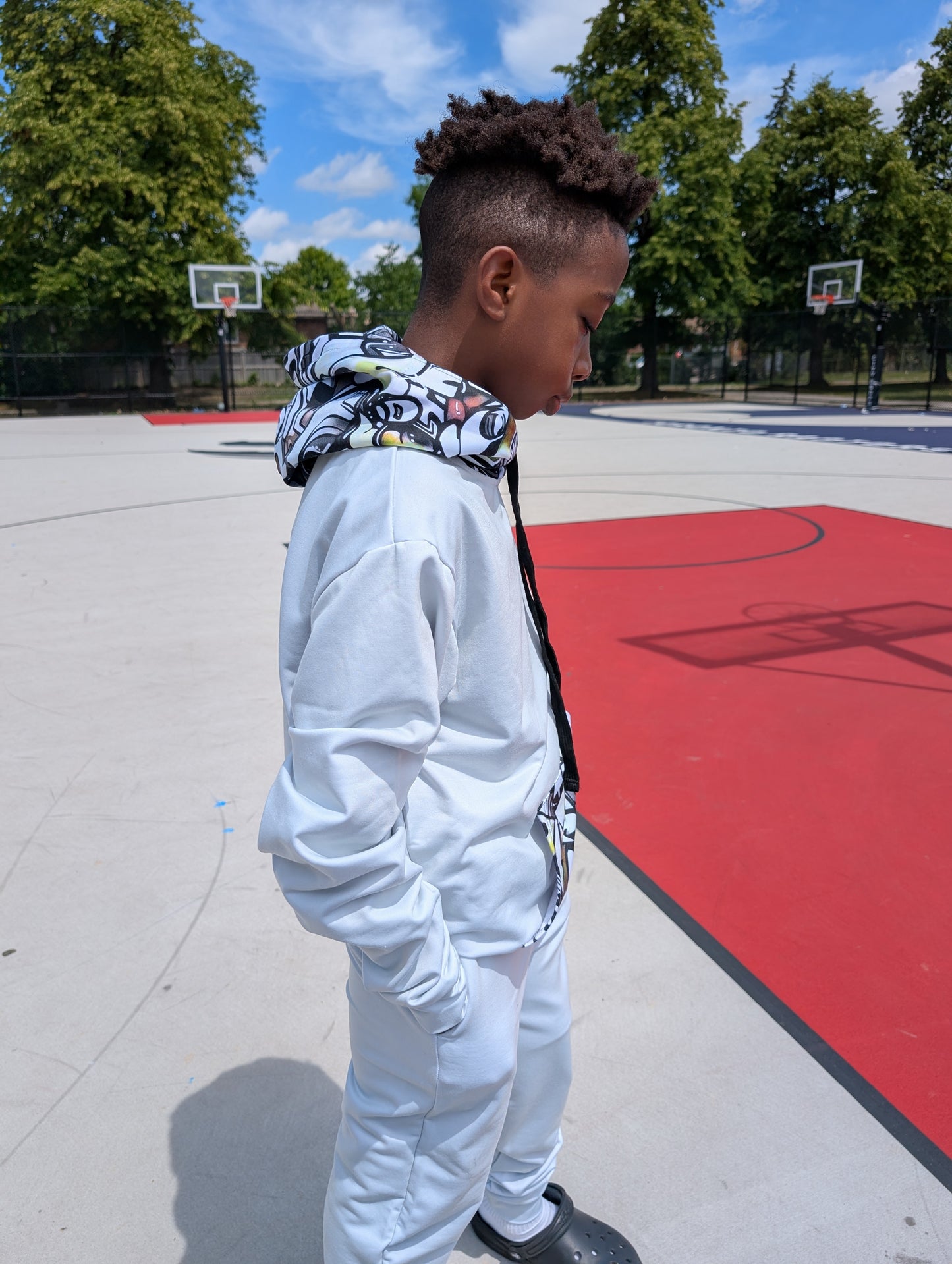 "Paint" Basketball Adult Hoodie
