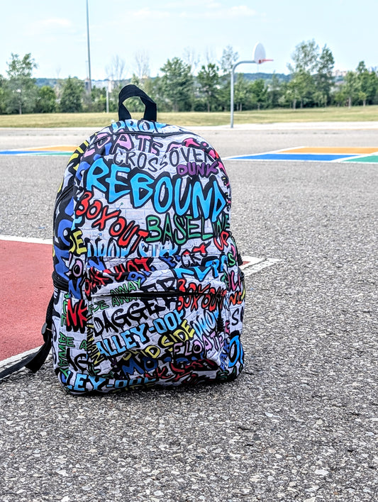 "Ball All Day" Basketball Backpack Large - Grey