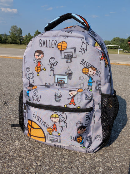 "Doodle" Basketball Backpack - Child