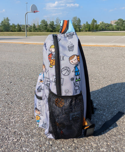 "Doodle" Basketball Backpack - Child