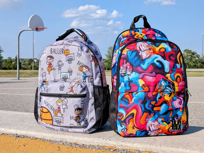 "Doodle" Basketball Backpack - Child