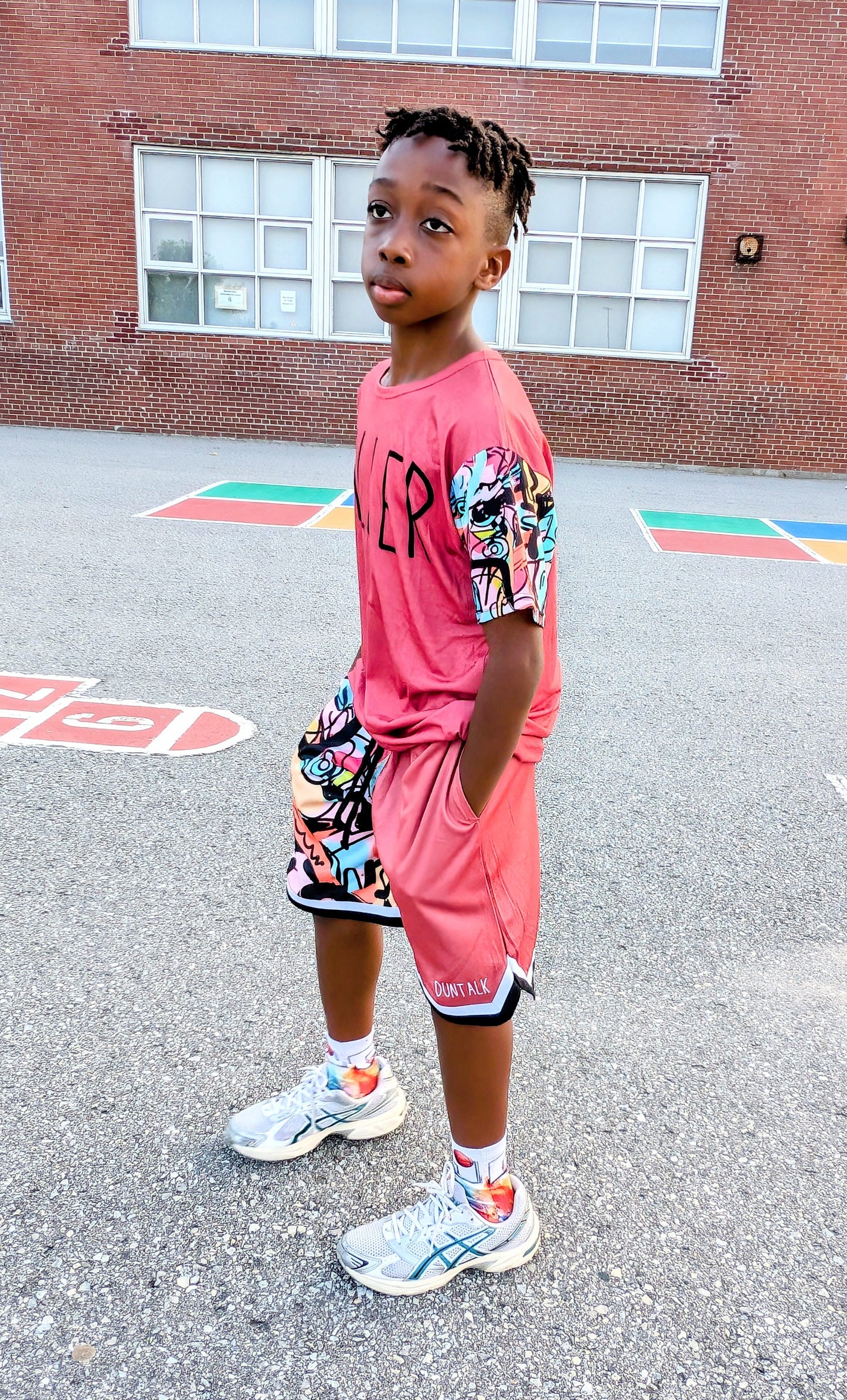 "One Stop" Basketball Classic Shorts - Mauve