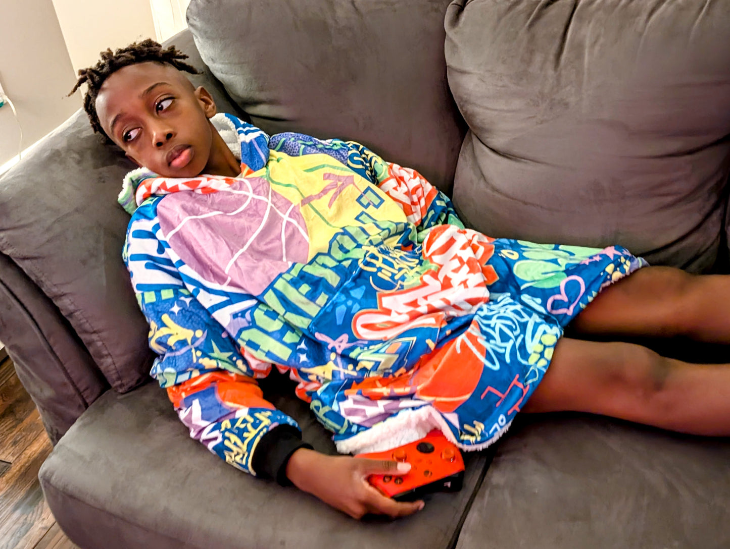 "Hustle" Basketball Hoodie Blanket