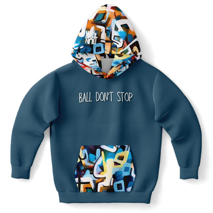 Duntalk "One Stop" Baskeball Youth Hoodie = Blue Subliminator