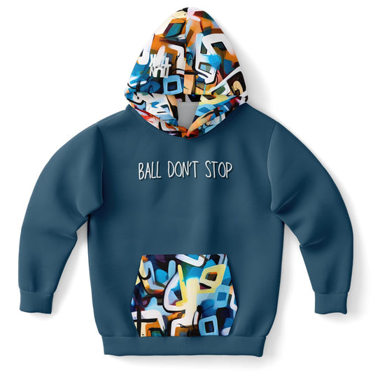 Duntalk "One Stop" Baskeball Youth Hoodie = Blue