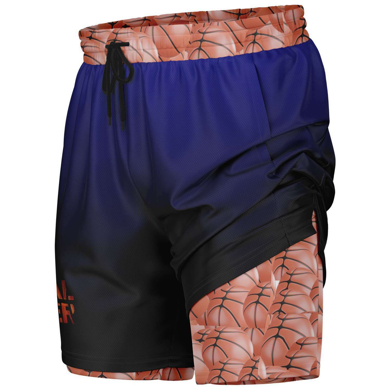 Duntalk "All Net" Unisex 2-in-1 Basketball Shorts Subliminator