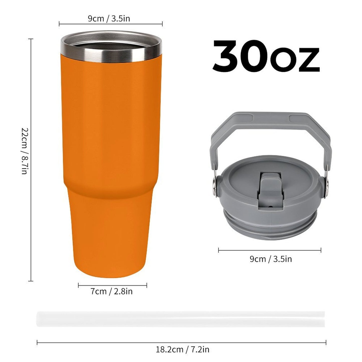 Customizable Tumbler - Orange