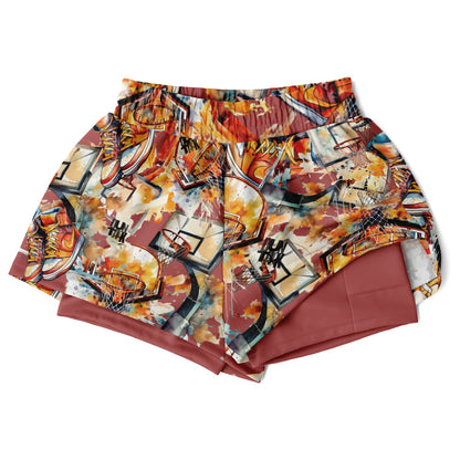 Paint Women's 2-in-1 Shorts Reverse