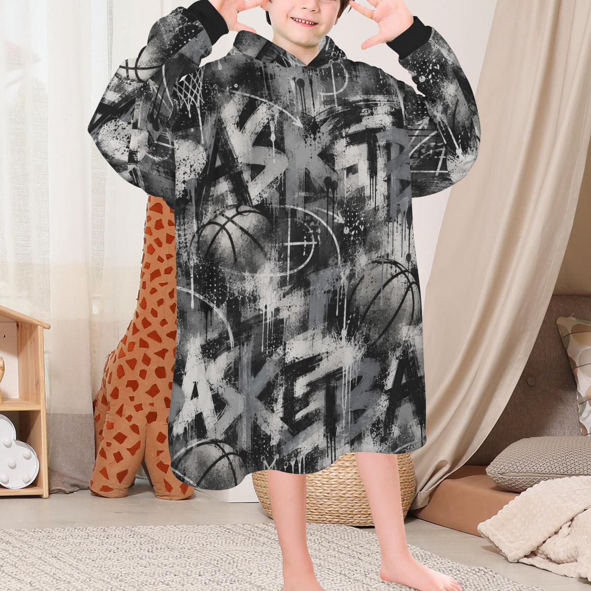 Concrete Blanket Hoodie - Grey/Black