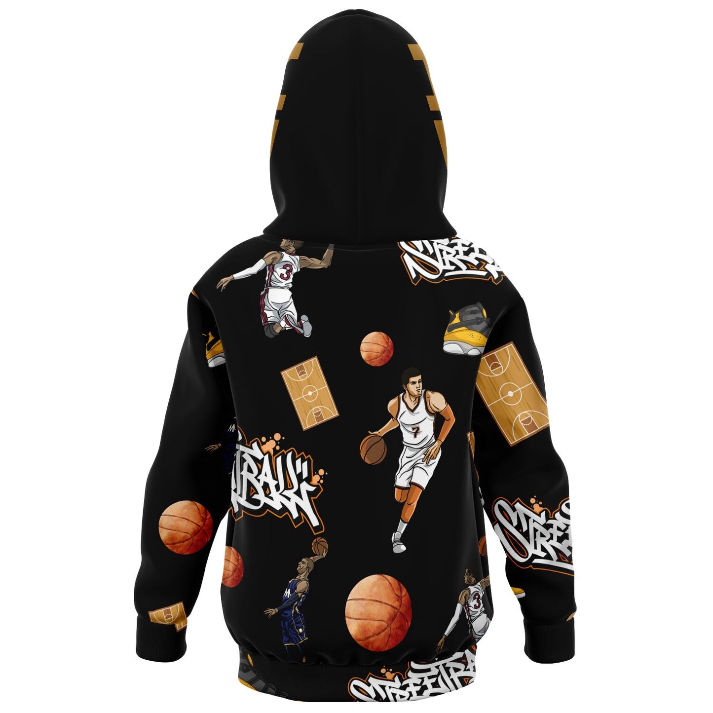 "Streetball" Youth Basketball Hoodie - Black