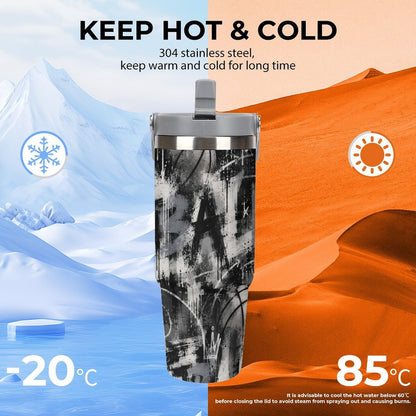 Concrete Tumbler - Grey/Black