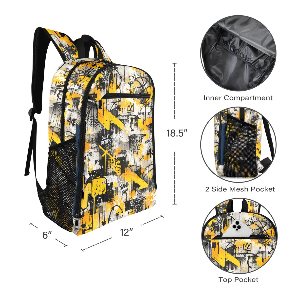 Relentless Backpack - Large Yellow/Grey