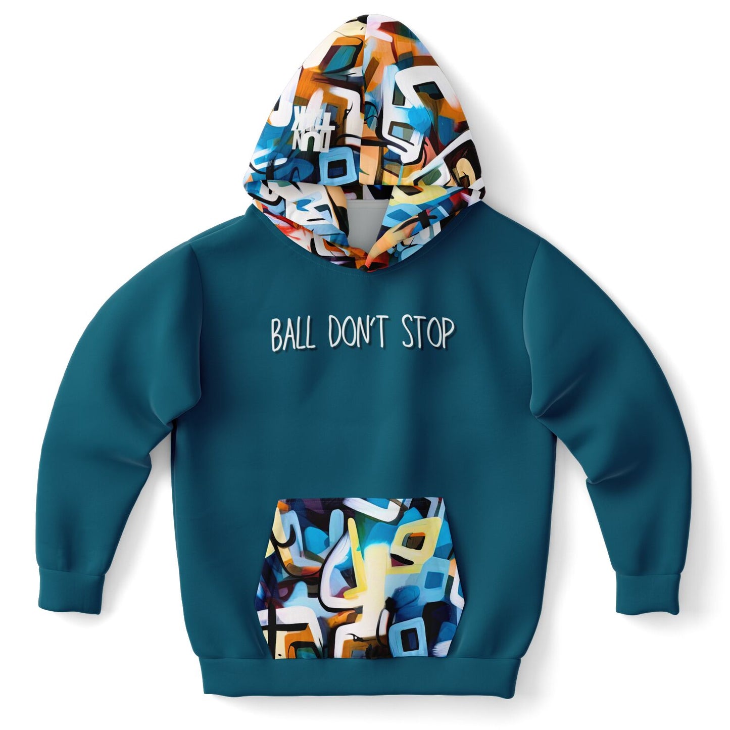 "One Stop" Baskeball Youth Hoodie - Blue