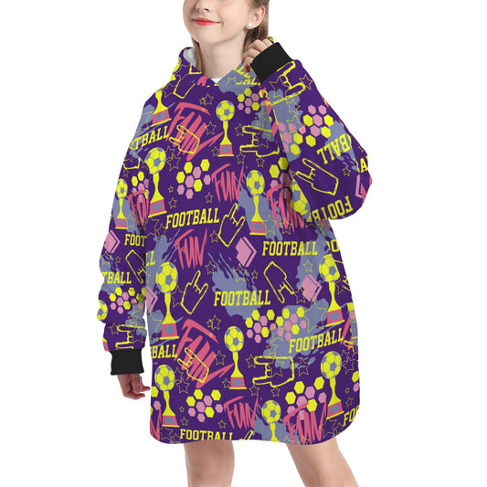 Personalized Soccer Hoodie Blanket