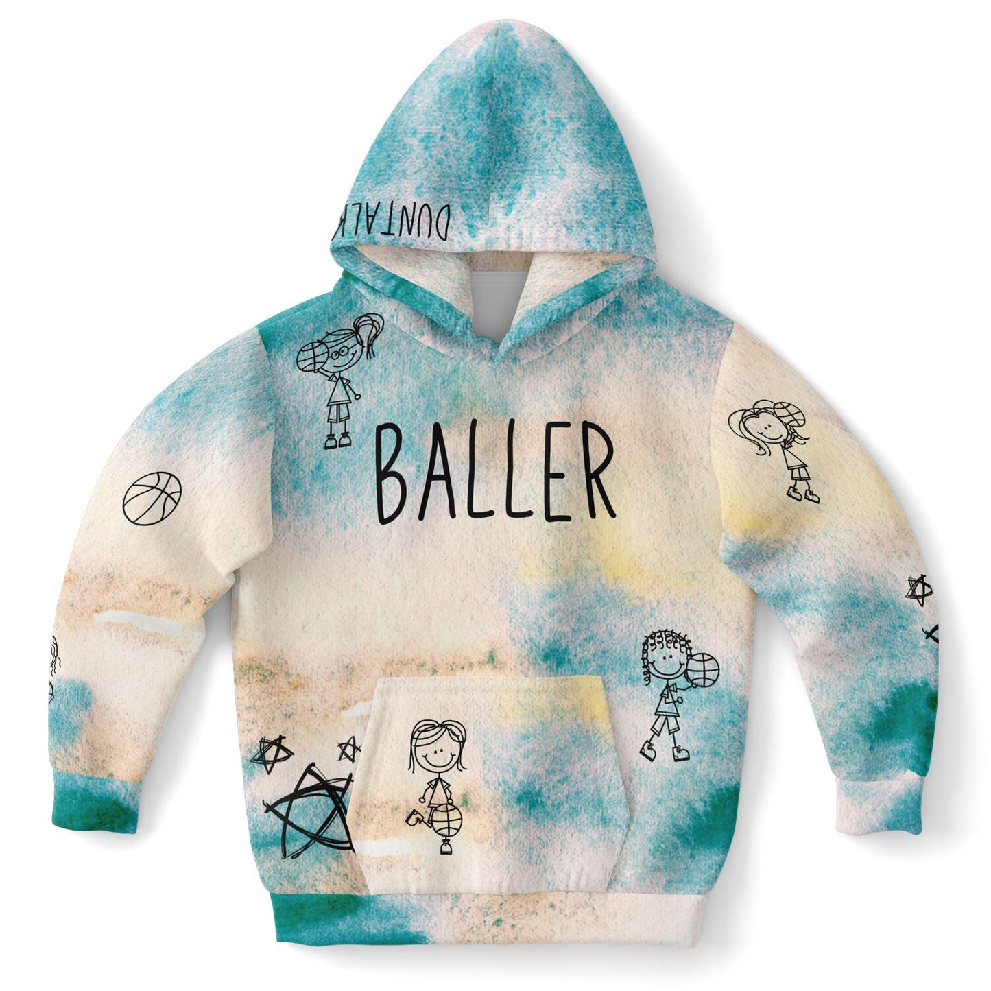 Duntalk "Doodle" Basketball Hoodie - Blue